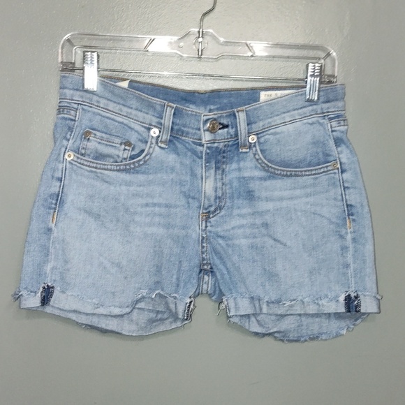 rag & bone Pants - Rag & Bone jean shorts light wash cuffed color Wiley size 25
